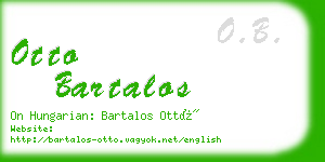 otto bartalos business card